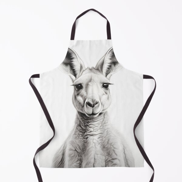 Item preview, Black and White Kangaroo pencil drawing designed and sold by Pencil-Art.