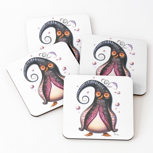 Item preview, Surreal Swirls: Quirky Penguin in a Magical World designed and sold by Moisky Patterns.