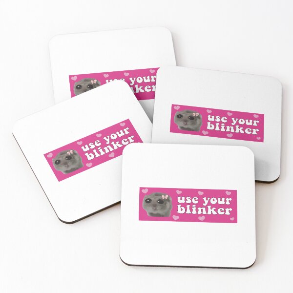 Item preview, Use Your Blinkers sad hamster bumper designed and sold by BUMPER-STICKERS.