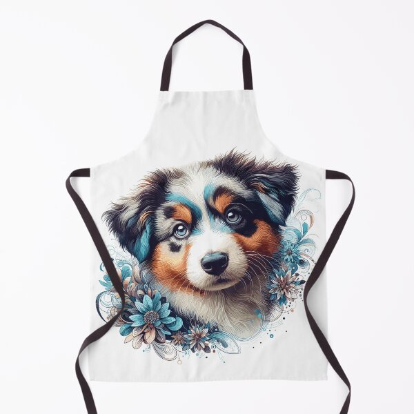Item preview, Australian Shepherd puppy cute intelligent dog gift designed and sold by Pineapple-Tree.