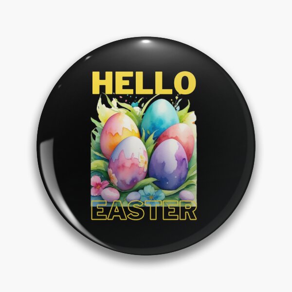 Item preview, Hello Easter - Whimsical Watercolor Easter Eggs & Blooms designed and sold by Kookie Tarp.