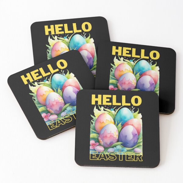 Item preview, Hello Easter - Whimsical Watercolor Easter Eggs & Blooms designed and sold by Kookie Tarp.
