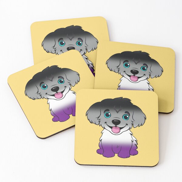 Item preview, Cute Asexual Pride Flag Puppy, Subtle Ace Kawaii Dog Design designed and sold by Travelslightly.