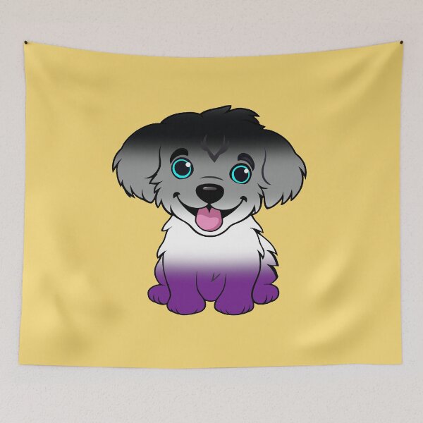 Item preview, Cute Asexual Pride Flag Puppy, Subtle Ace Kawaii Dog Design designed and sold by Travelslightly.