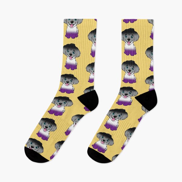 Item preview, Cute Asexual Pride Flag Puppy, Subtle Ace Kawaii Dog Design designed and sold by Travelslightly.