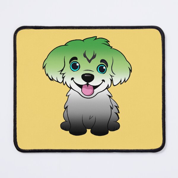 Item preview, Cute Aromantic Pride Flag Puppy, Subtle Aromantic Kawaii Dog Design designed and sold by Travelslightly.