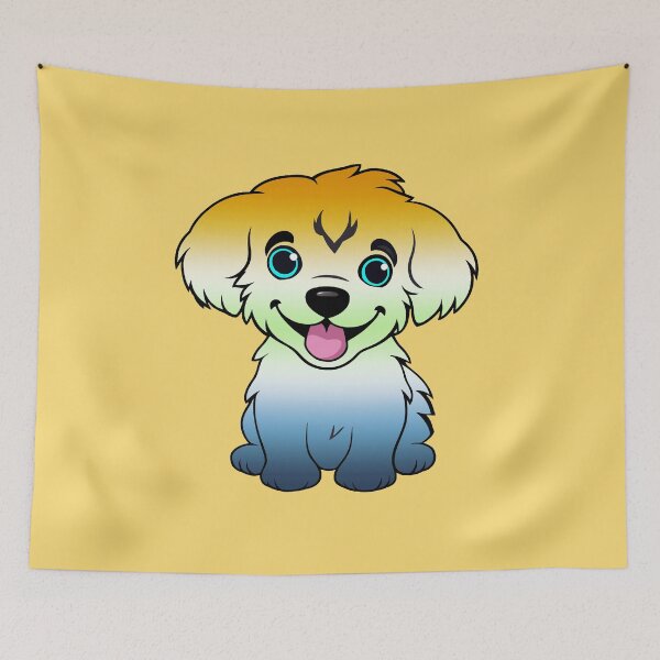 Item preview, Cute AroAce Agender Pride Flag Puppy, Subtle AroAce Agender Kawaii Dog Design designed and sold by Travelslightly.