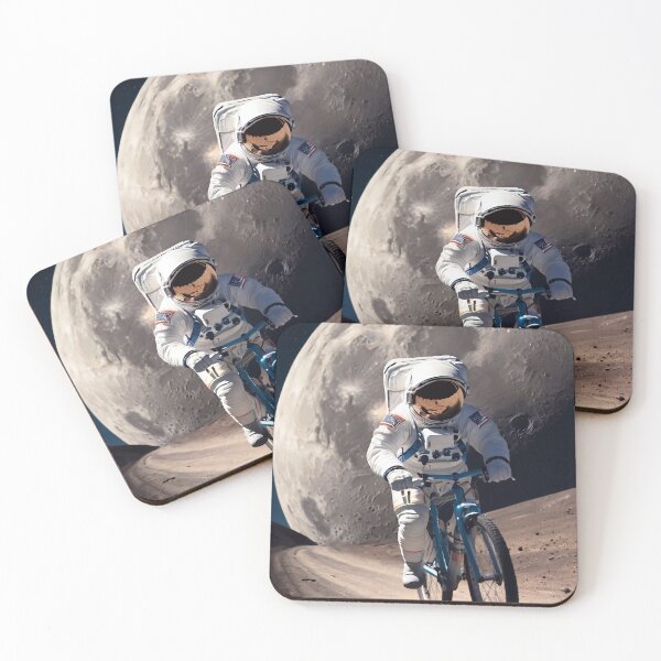 Item preview, Astronaut riding a bicycle designed and sold by M-Y-A-R-T-.