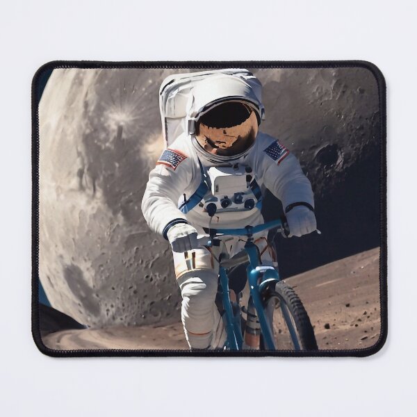 Item preview, Astronaut riding a bicycle designed and sold by M-Y-A-R-T-.