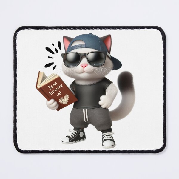 Item preview, Funny Attractive Cat Reading a Book, Funny Cat Gift, Cat read books, Cat Reading Gift designed and sold by SlocifieShop.