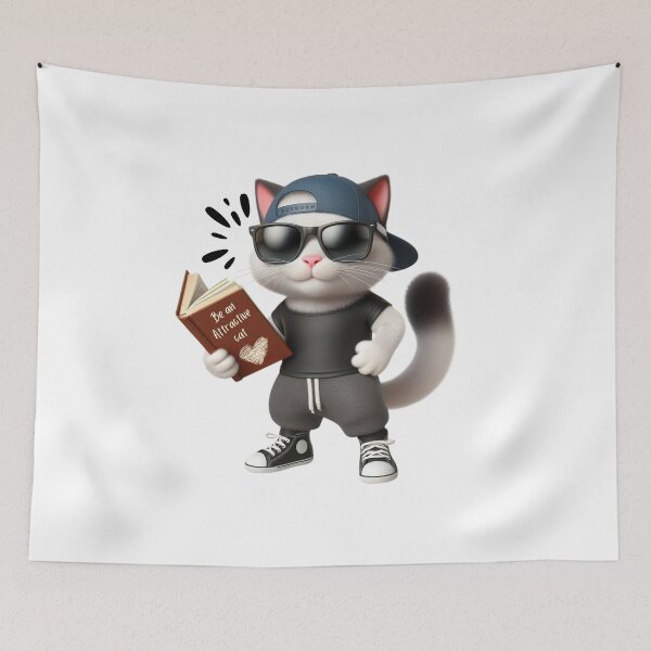 Item preview, Funny Attractive Cat Reading a Book, Funny Cat Gift, Cat read books, Cat Reading Gift  designed and sold by SlocifieShop.