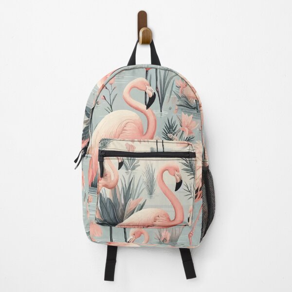 Item preview, Pink Paradise Flamingoes: Vector Design in Pastel Tones for Lakeside Serenity designed and sold by EcoArtShop.