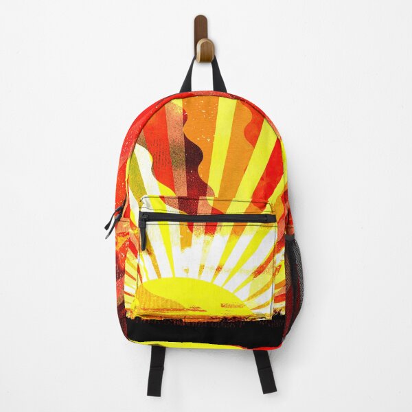 Item preview, Collage Style, Red Yellow Sunset, Field Silhouette designed and sold by IdoFriedmanArt.
