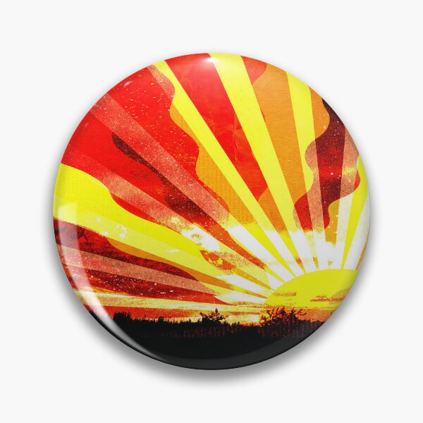 Item preview, Collage Style, Red Yellow Sunset, Field Silhouette designed and sold by IdoFriedmanArt.
