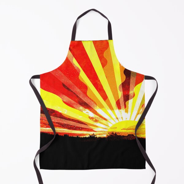 Item preview, Collage Style, Red Yellow Sunset, Field Silhouette designed and sold by IdoFriedmanArt.