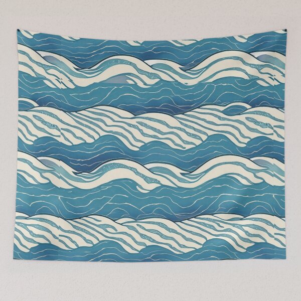 Item preview, Japan art sea waves pattern designed and sold by rafalZielinski.
