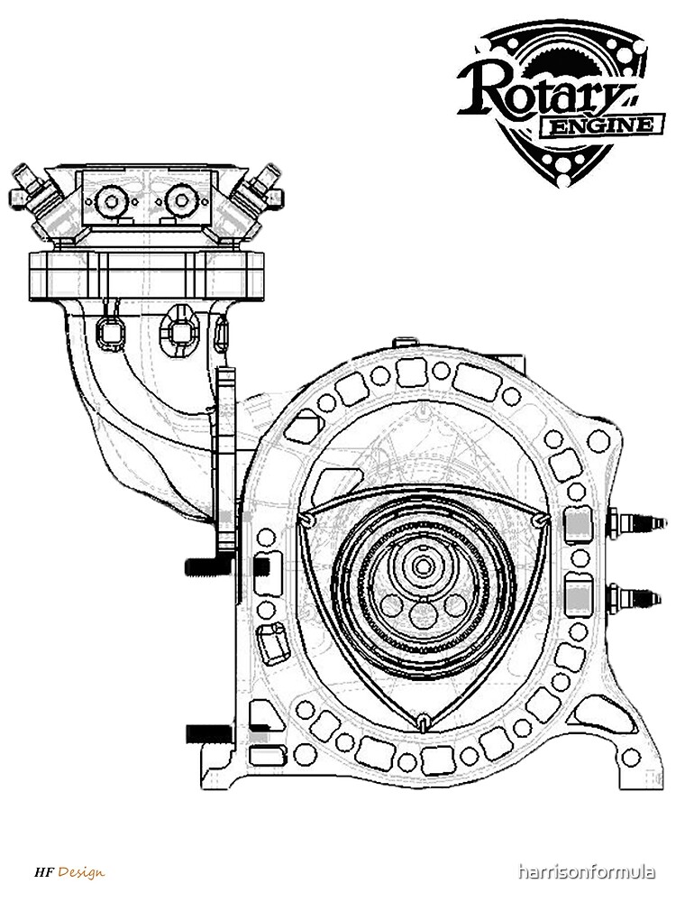 Rotary Engine Blueprints Royalty Free Vector Image Vectorstock