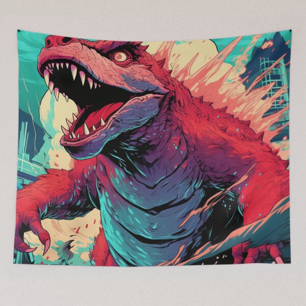Item preview, Nuclear Lizard Monster Pop Art 3 designed and sold by AstroRisq.