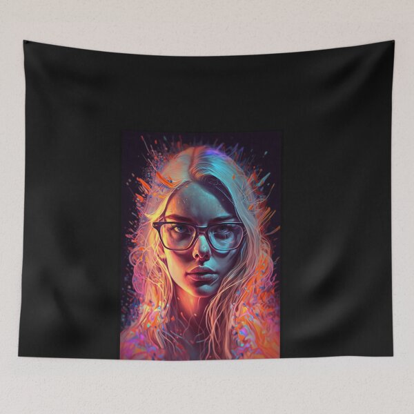 Item preview, Psychedelic girl designed and sold by ShopMaxiDesigns.
