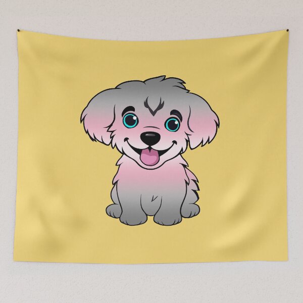 Item preview, Cute Demigirl Pride Flag Puppy, Subtle Demigirl Kawaii Dog Design designed and sold by Travelslightly.