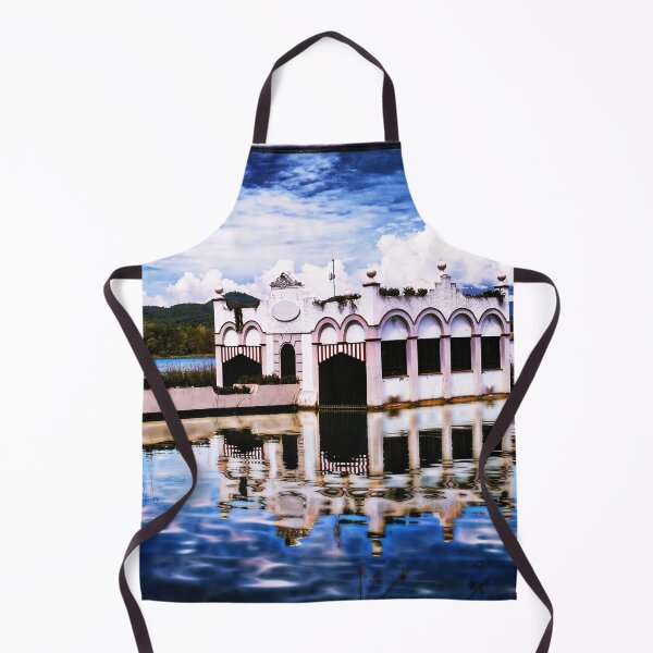 Item preview, blu tone, House on lake,cloudy sky reflection designed and sold by IdoFriedmanArt.