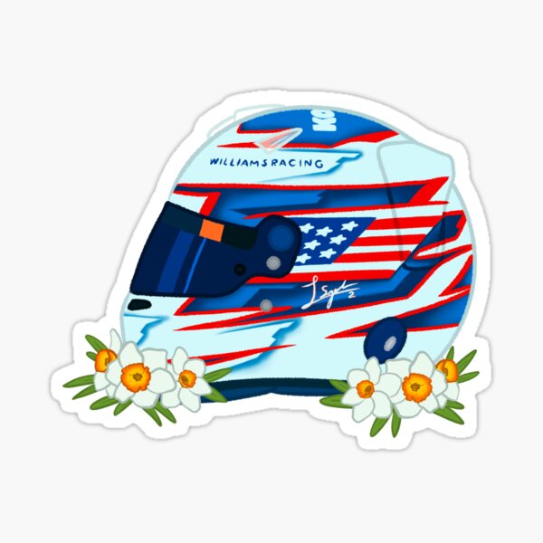 Item preview, Logan Sargeant 2024 Helmet With Flowers designed and sold by OriDraws.