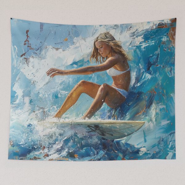 Item preview, Surfing Elegance: Woman's Dance with the Ocean designed and sold by Tsurfinculture.