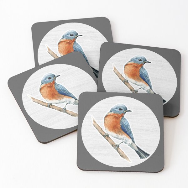 Item preview, Watercolor Drawing of a Bluebird designed and sold by LivingColorful.
