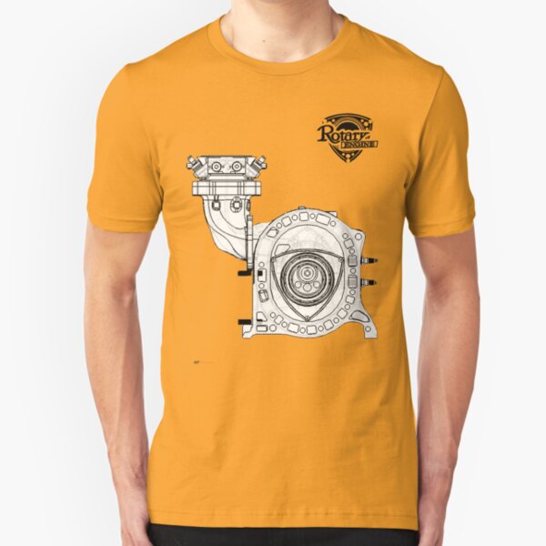 Mazda Rotary Engine Blueprint for Power 13B Slim Fit T-Shirt
