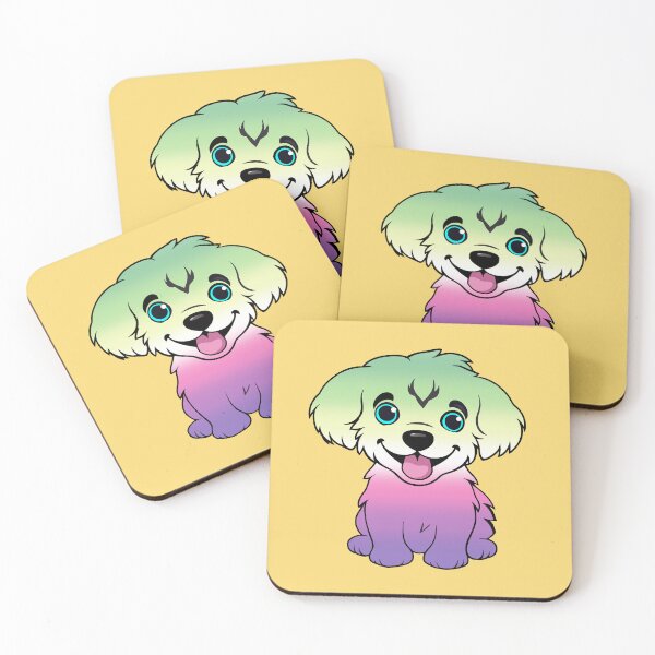Item preview, Cute Genderfae Pride Flag Puppy, Subtle Genderdoe Kawaii Dog Design, fae faer genderfaunet  designed and sold by Travelslightly.