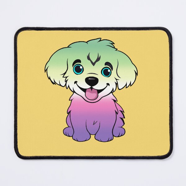 Item preview, Cute Genderfae Pride Flag Puppy, Subtle Genderdoe Kawaii Dog Design, fae faer genderfaunet designed and sold by Travelslightly.