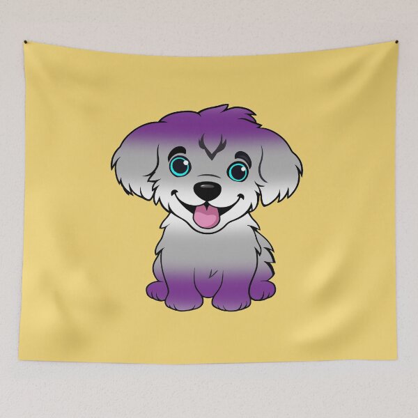 Item preview, Cute Graysexual Pride Flag Puppy, Subtle Greysexual Kawaii Dog Design designed and sold by Travelslightly.