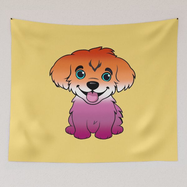 Item preview, Cute Lesbian Pride Flag Puppy, Subtle Lesbian Kawaii Dog Design designed and sold by Travelslightly.