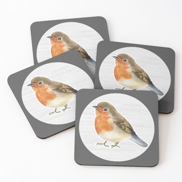 Item preview, Robin Bird Watercolor Drawing designed and sold by LivingColorful.