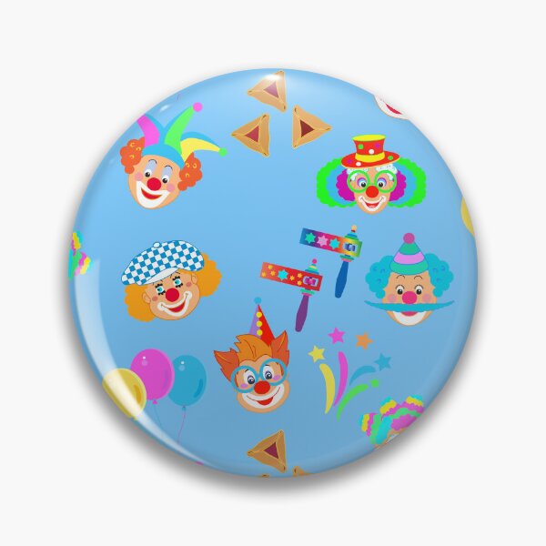 Item preview, Happy Purim Funny Clowns Kids Party Gifts Decoration. Purim Jewish Holiday trendy poster designed and sold by sofiartmedia.
