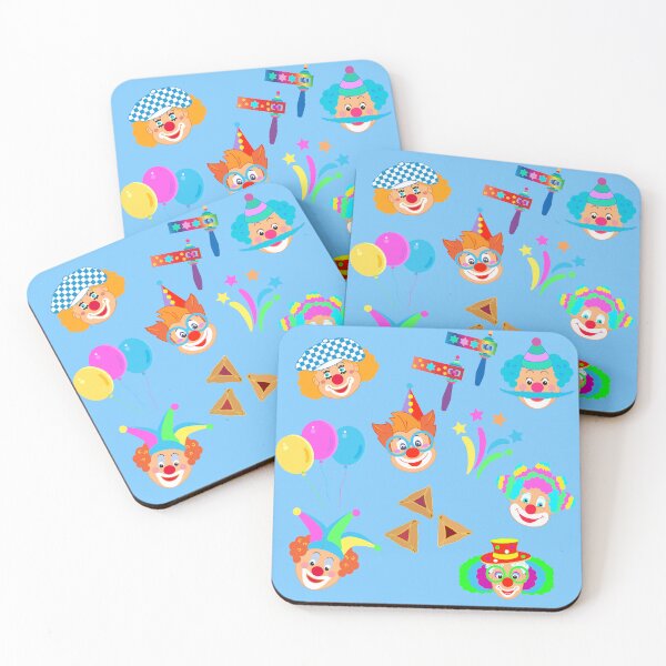 Item preview, Happy Purim Funny Clowns Kids Party Gifts Decoration. Purim Jewish Holiday trendy poster designed and sold by sofiartmedia.