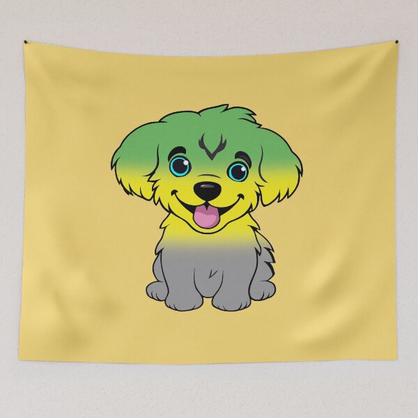Item preview, Cute Lithromantic Pride Flag Puppy, Subtle Lithromantic Kawaii Dog Design designed and sold by Travelslightly.