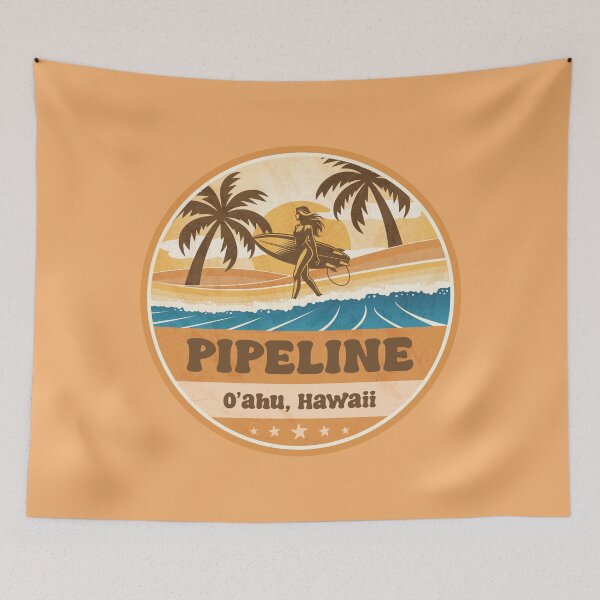 Item preview, Banzai Pipeline O'ahu Hawaii Vintage Surfing Graphic designed and sold by CynthiaGraphics.