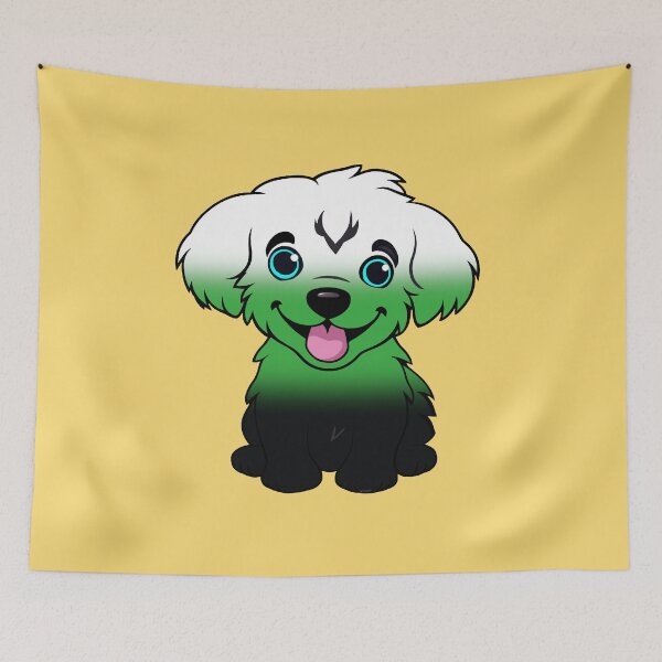 Item preview, Cute Neutrois Pride Flag Puppy, Subtle Neutrois Kawaii Dog Design designed and sold by Travelslightly.