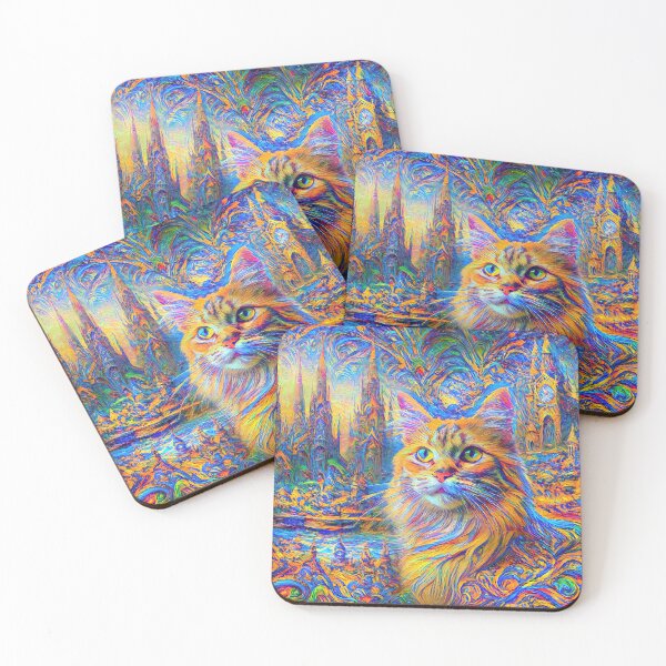 Item preview, Stylised castle and cat. DeepDream designed and sold by blackhalt.