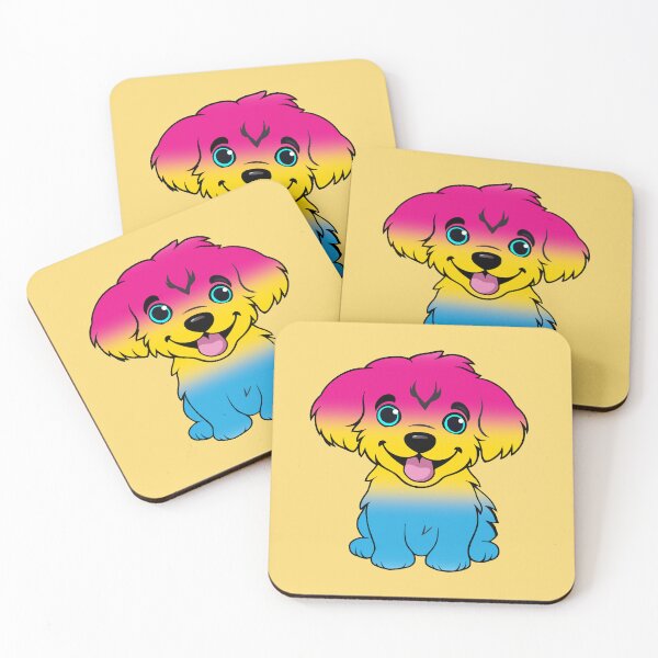 Item preview, Cute Pansexual Pride Flag Puppy, Subtle Pan Kawaii Dog Design designed and sold by Travelslightly.