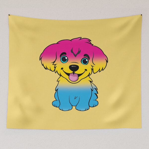 Item preview, Cute Pansexual Pride Flag Puppy, Subtle Pan Kawaii Dog Design designed and sold by Travelslightly.