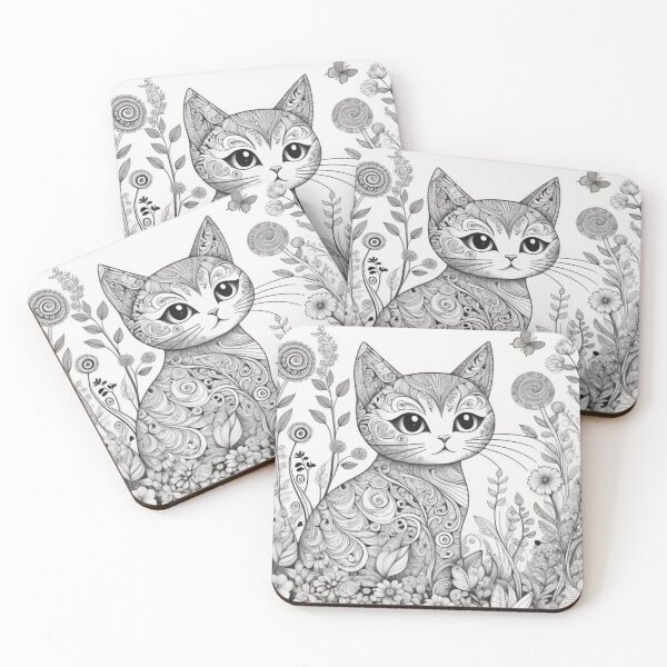 Item preview, Kitten in the Garden designed and sold by ArtsyTeegee.