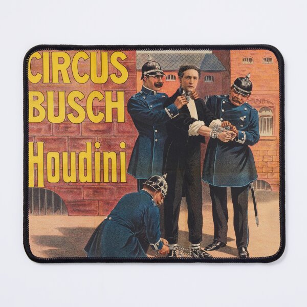 Item preview, Circus Busch Houdini vintage magician poster. designed and sold by monsterplanet.