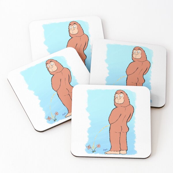 Item preview, Funny Bigfoot Peeing on Flowers designed and sold by SilentWill94.