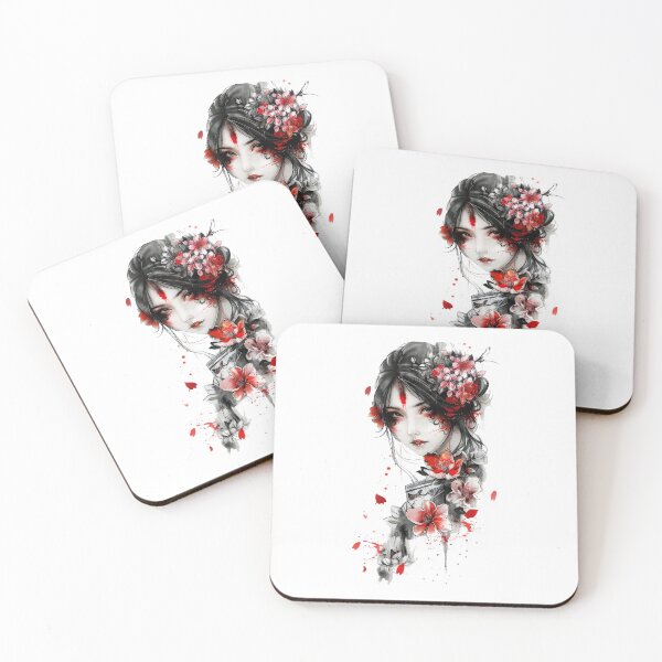 Item preview, Highly Detailed Japanese Geisha. Tattoo Style Art designed and sold by Lucy Goosy Art.