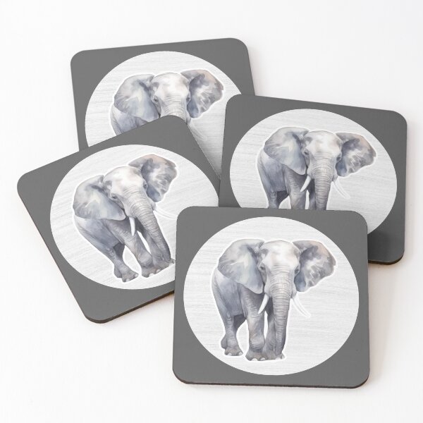 Item preview, Elephant Watercolor Drawing designed and sold by LivingColorful.