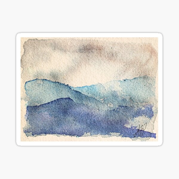 The Blue Ridge Mountains -Watercolor by TSteele.Art Sticker