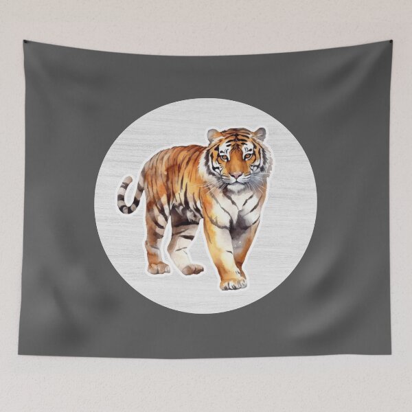 Item preview, Tiger Watercolor Drawing designed and sold by LivingColorful.