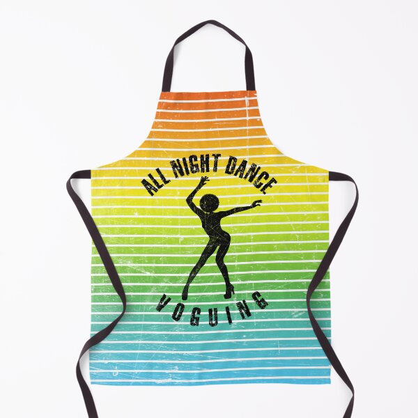 Item preview, Black silhouette of a woman dancing voguing against a background of colorful stripes designed and sold by HarridanCreates.
